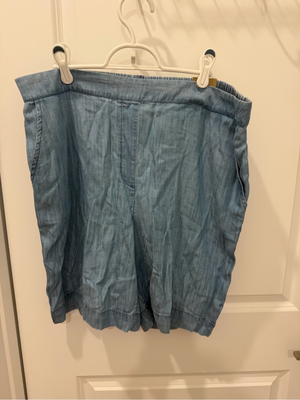 Chico's Light Chambray Bermuda Shorts